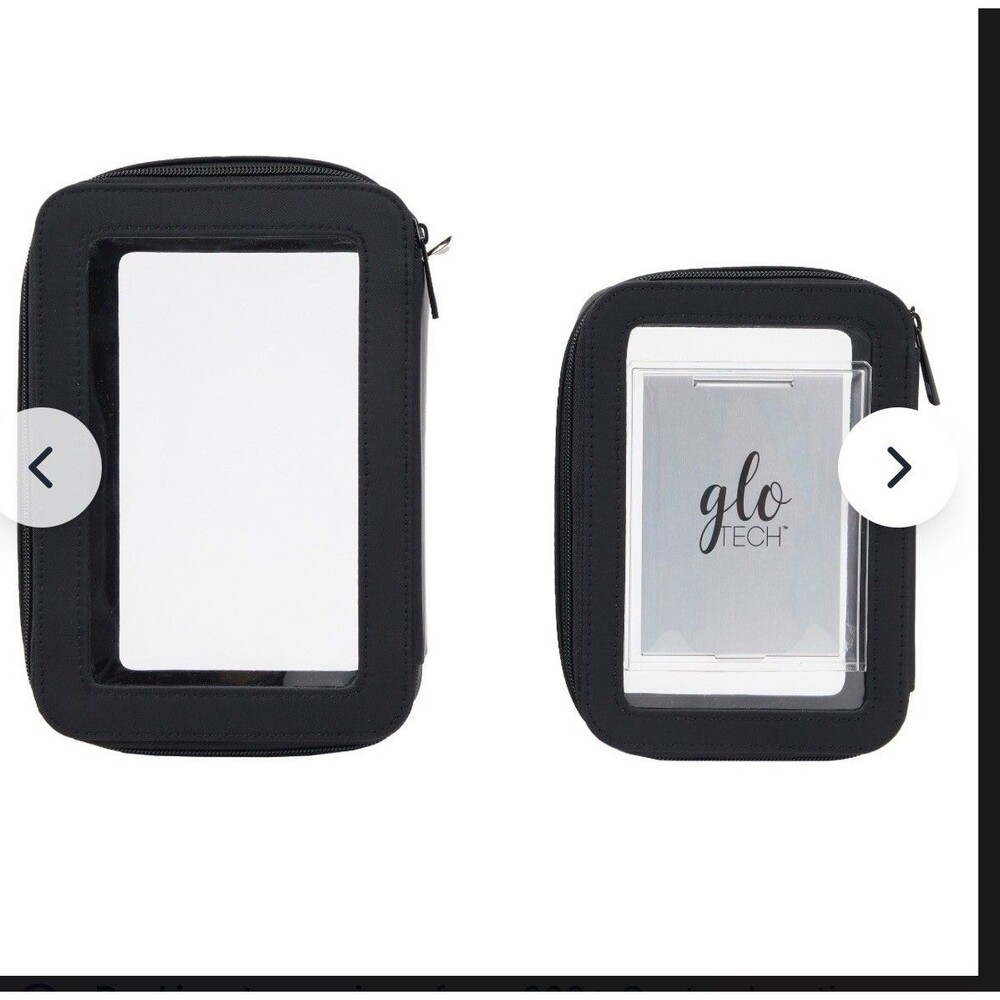 GloTech 3 Piece Set Cosmetic Bag Duo + Compact Mirror